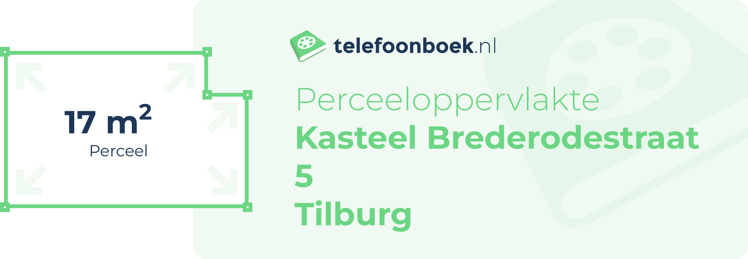 Perceeloppervlakte Kasteel Brederodestraat 5 Tilburg