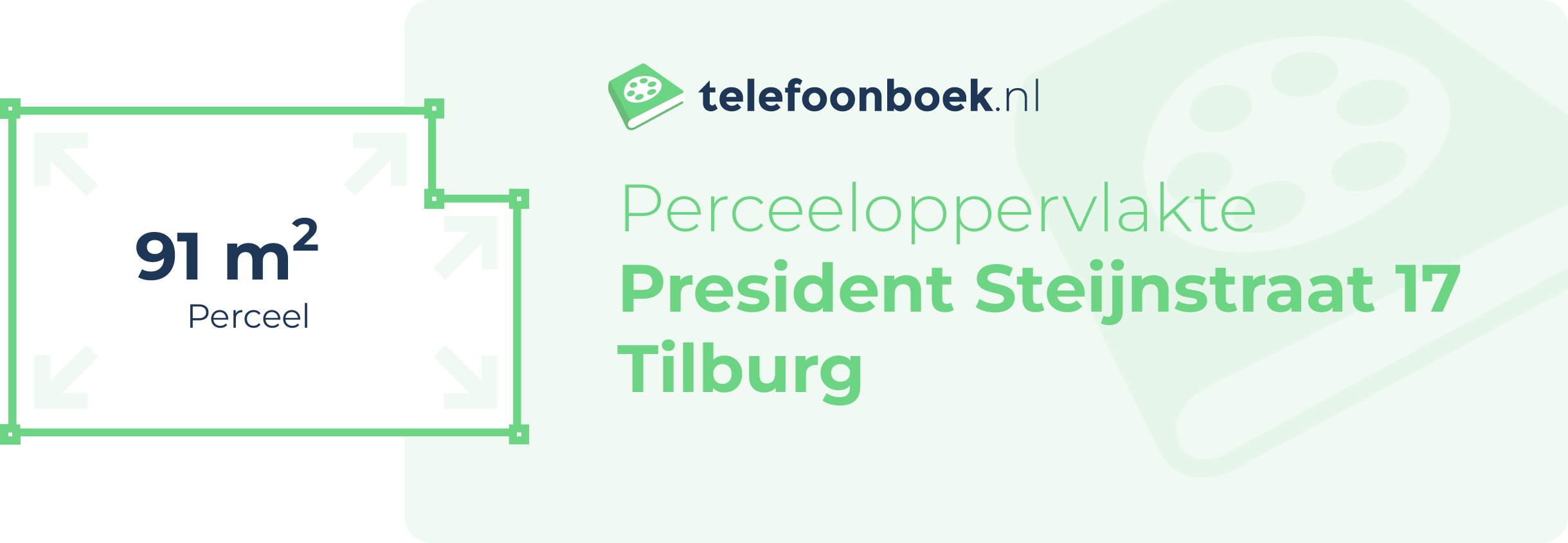 Perceeloppervlakte President Steijnstraat 17 Tilburg