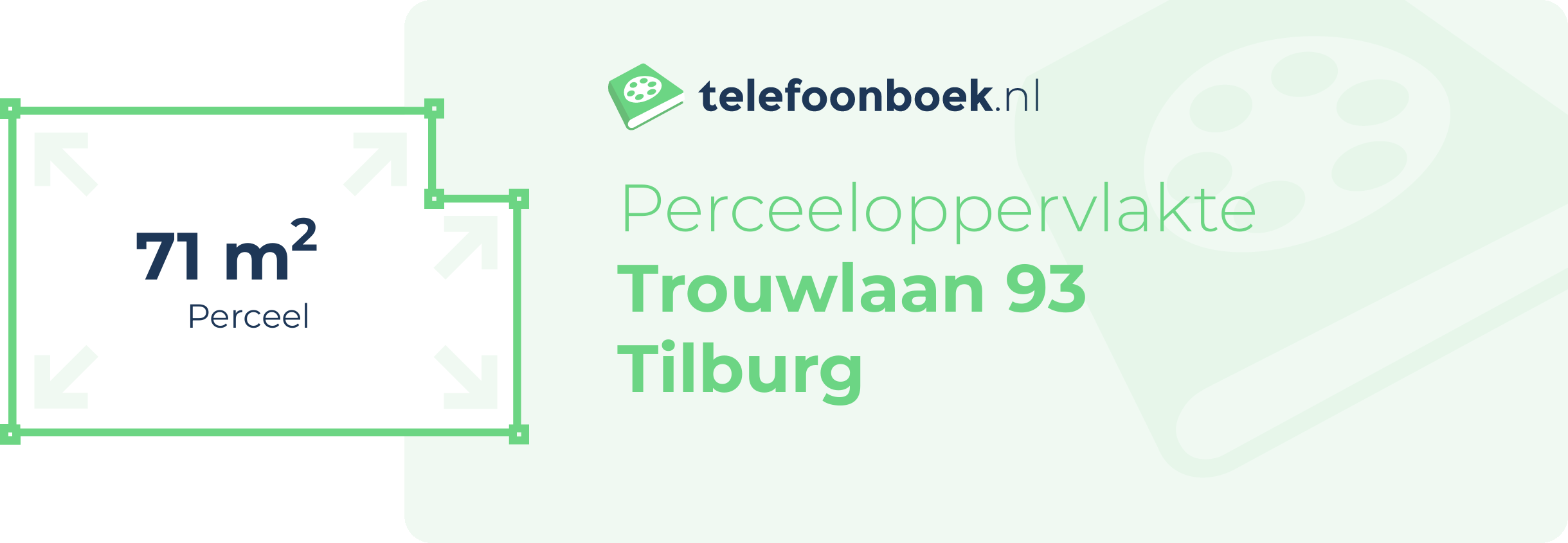 Perceeloppervlakte Trouwlaan 93 Tilburg