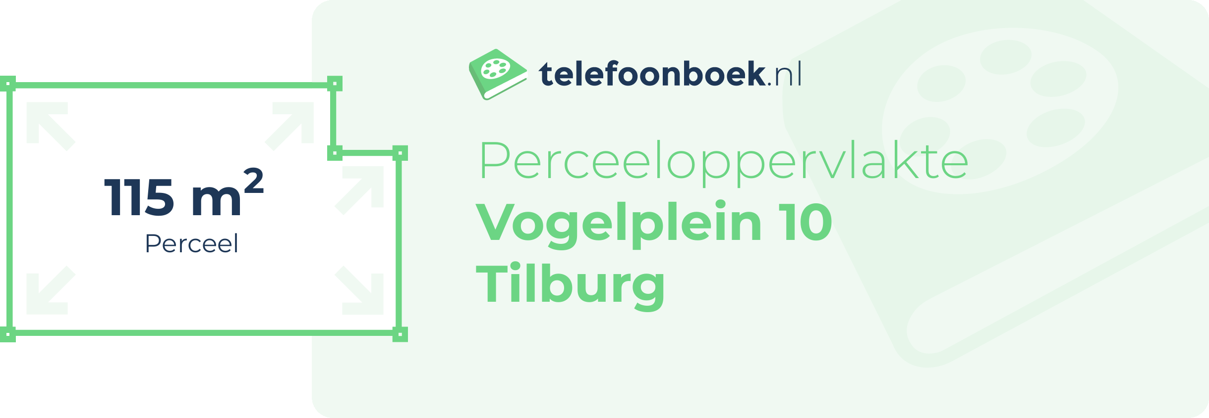 Perceeloppervlakte Vogelplein 10 Tilburg