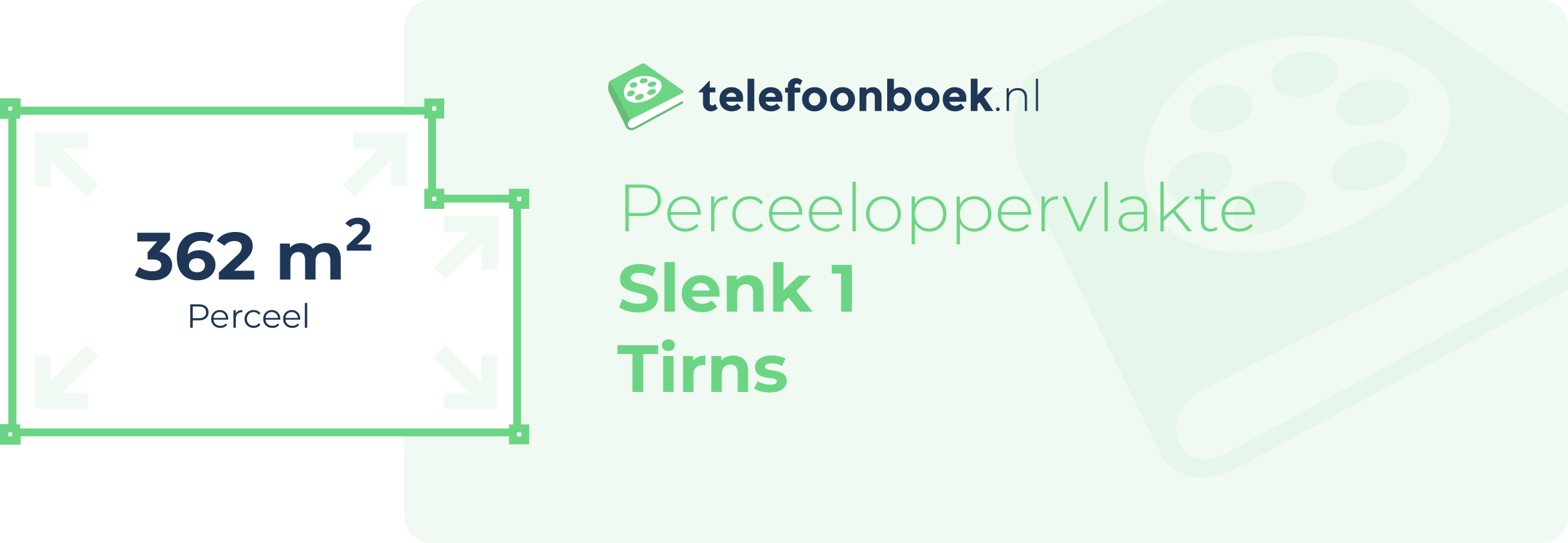 Perceeloppervlakte Slenk 1 Tirns