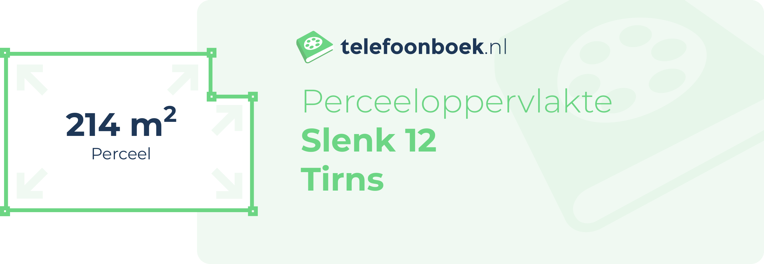 Perceeloppervlakte Slenk 12 Tirns