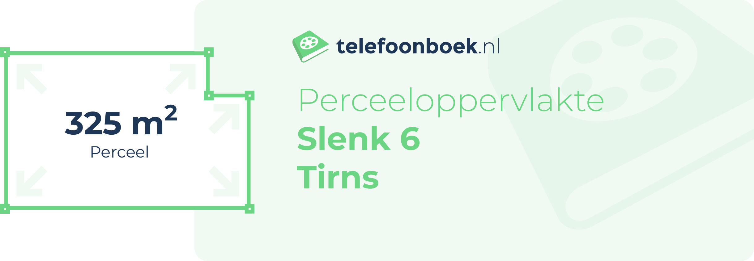 Perceeloppervlakte Slenk 6 Tirns