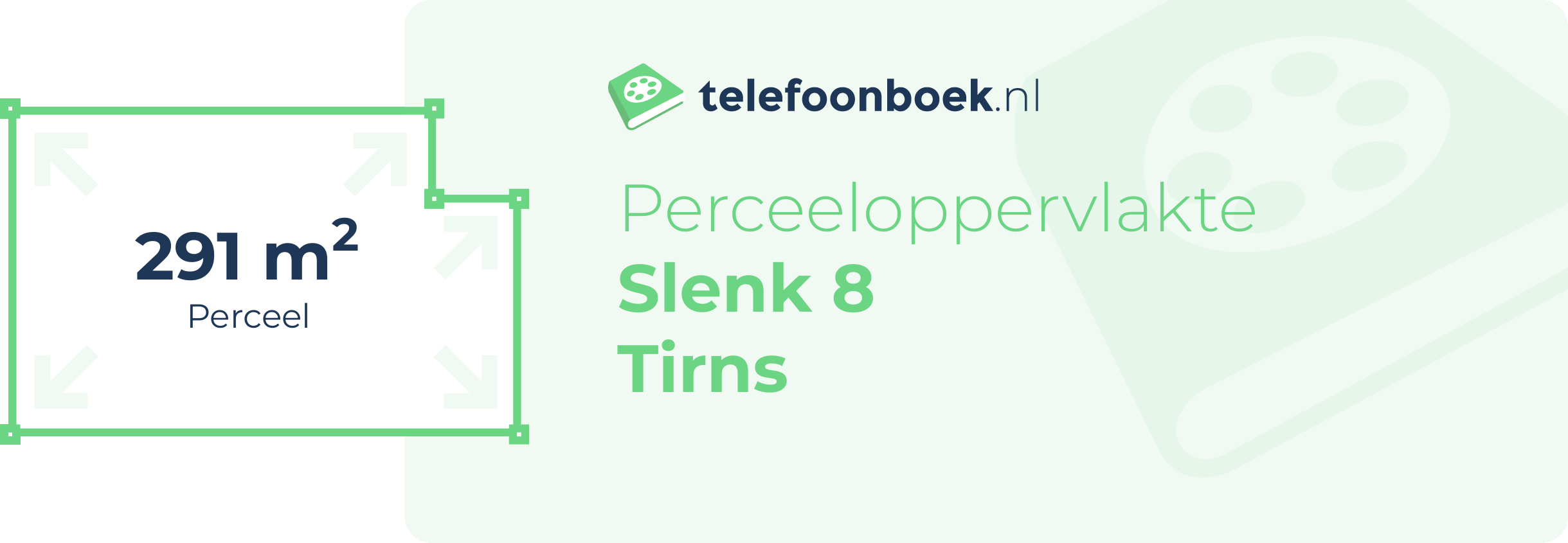 Perceeloppervlakte Slenk 8 Tirns