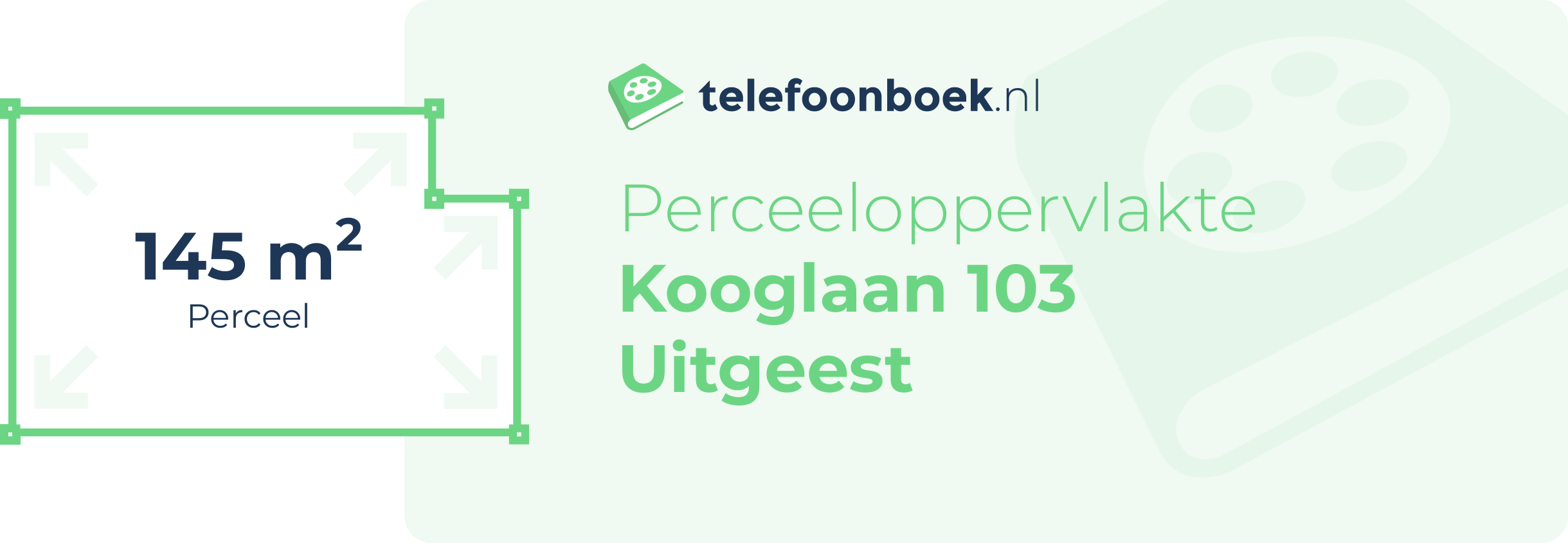 Perceeloppervlakte Kooglaan 103 Uitgeest