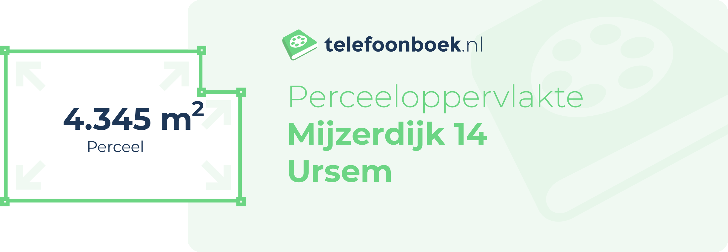 Perceeloppervlakte Mijzerdijk 14 Ursem