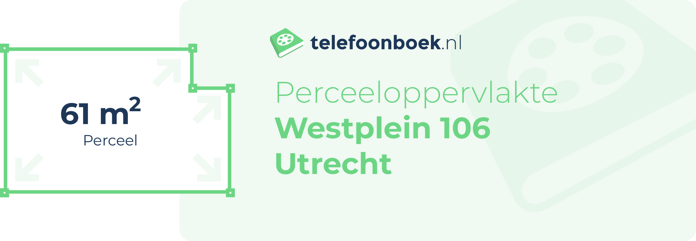 Perceeloppervlakte Westplein 106 Utrecht