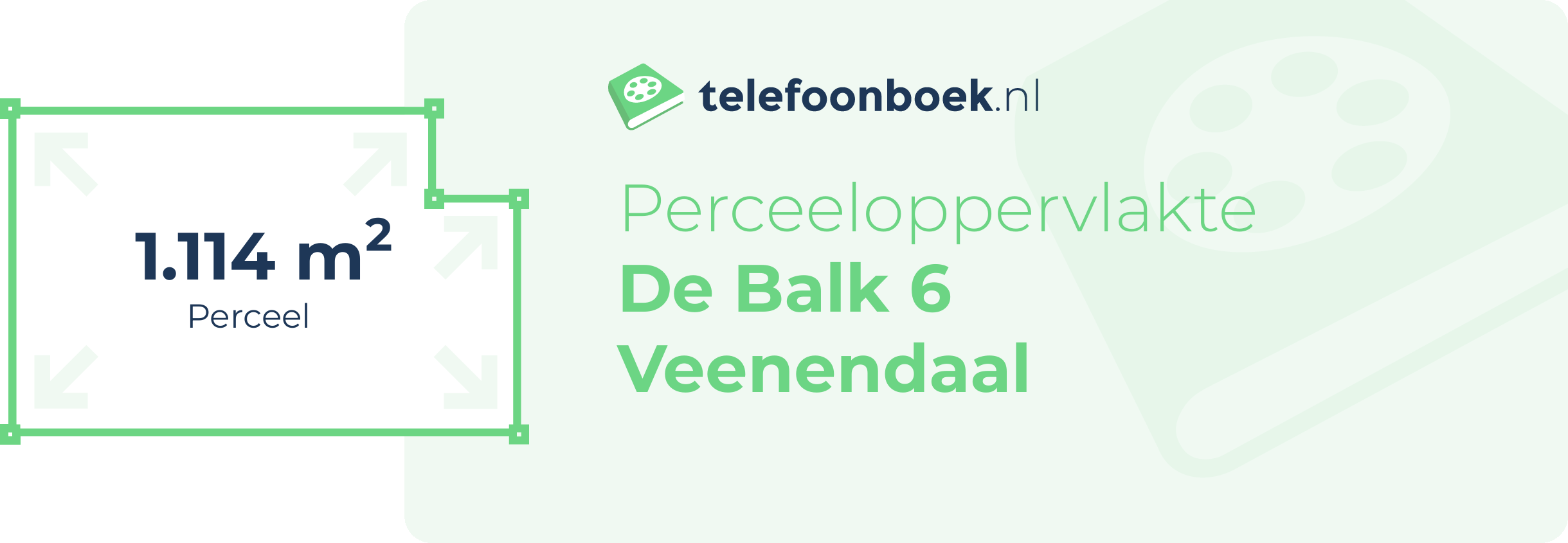 Perceeloppervlakte De Balk 6 Veenendaal