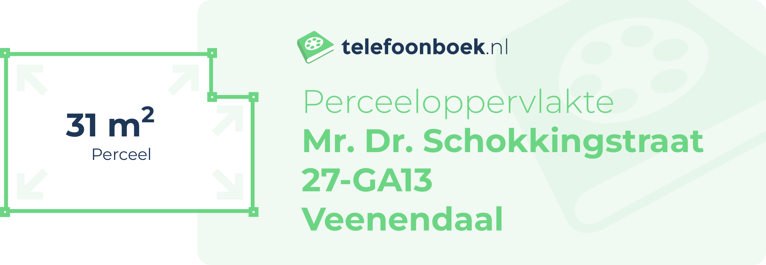 Perceeloppervlakte Mr. Dr. Schokkingstraat 27-GA13 Veenendaal