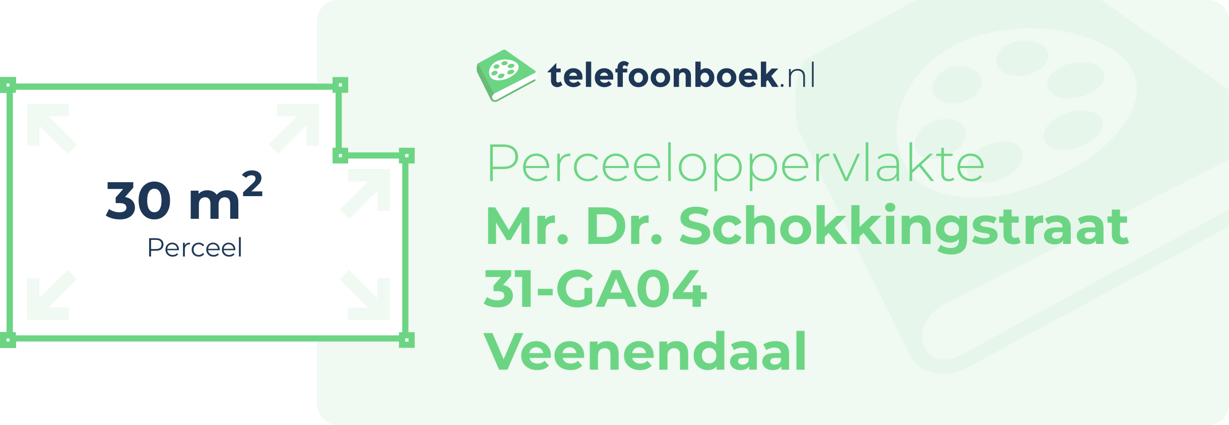 Perceeloppervlakte Mr. Dr. Schokkingstraat 31-GA04 Veenendaal