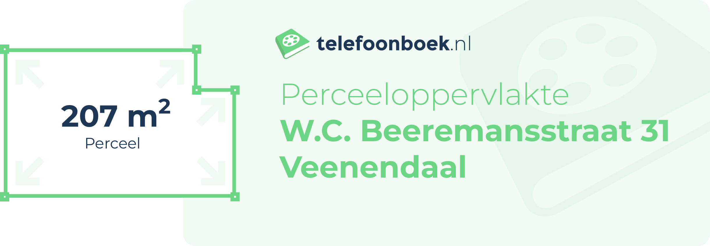 Perceeloppervlakte W.C. Beeremansstraat 31 Veenendaal