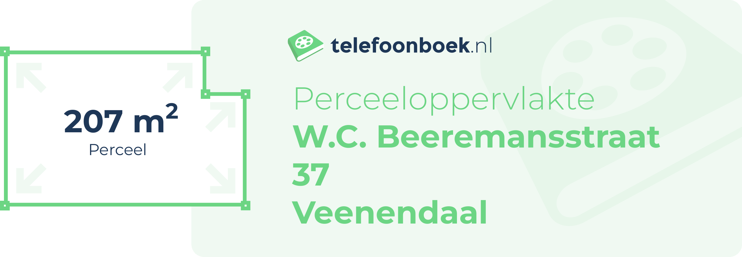 Perceeloppervlakte W.C. Beeremansstraat 37 Veenendaal