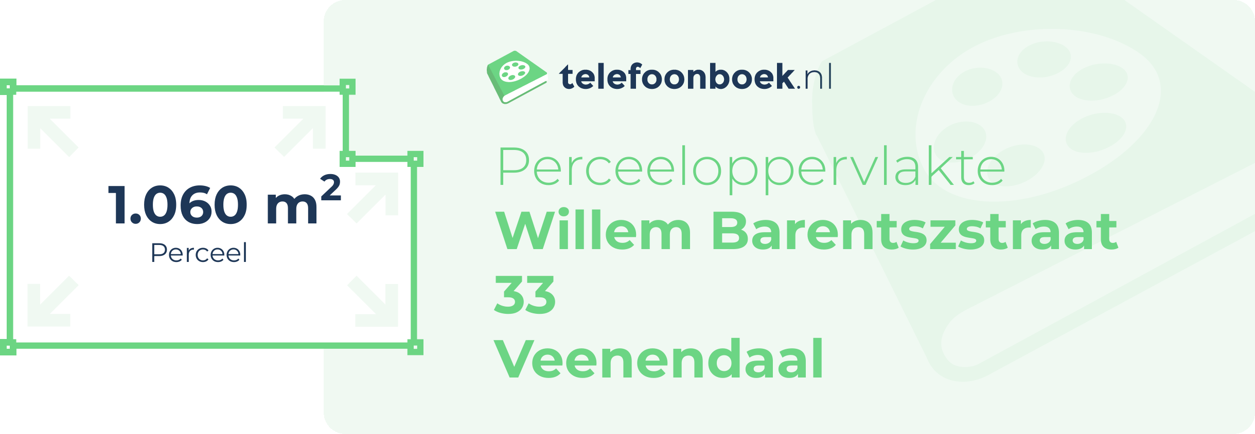 Perceeloppervlakte Willem Barentszstraat 33 Veenendaal