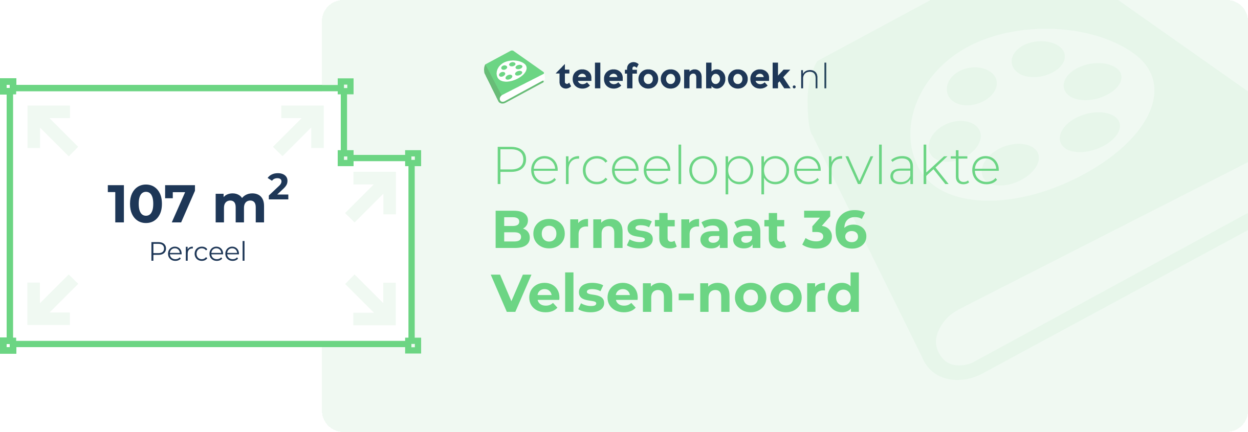 Perceeloppervlakte Bornstraat 36 Velsen-Noord