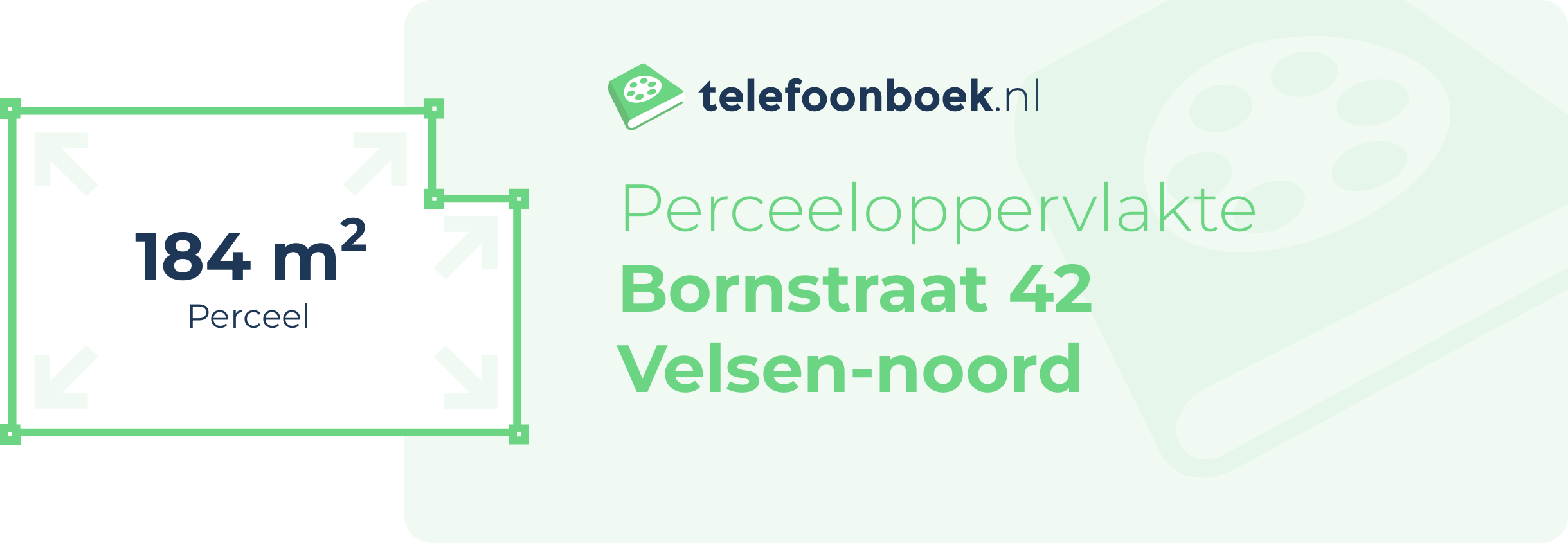 Perceeloppervlakte Bornstraat 42 Velsen-Noord