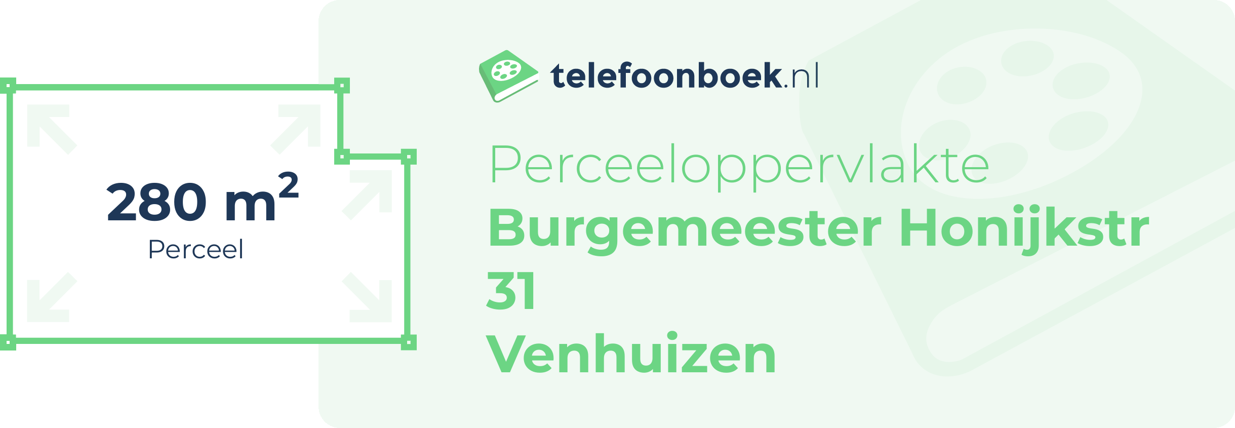 Perceeloppervlakte Burgemeester Honijkstr 31 Venhuizen