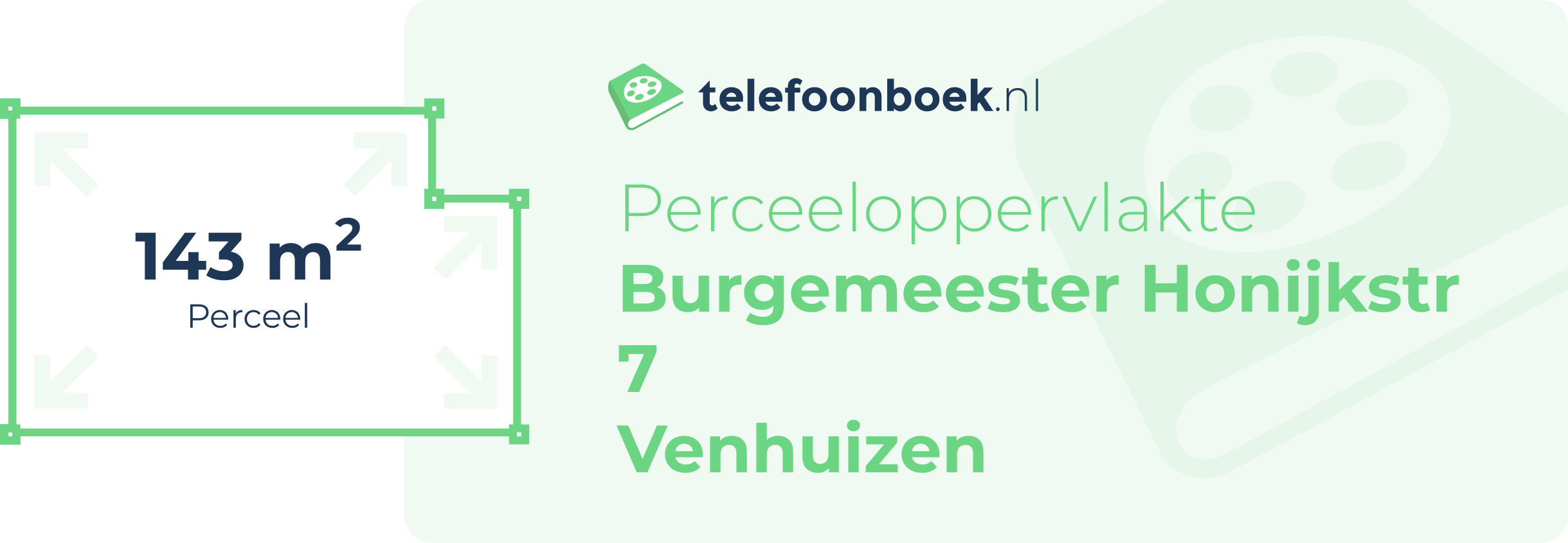 Perceeloppervlakte Burgemeester Honijkstr 7 Venhuizen