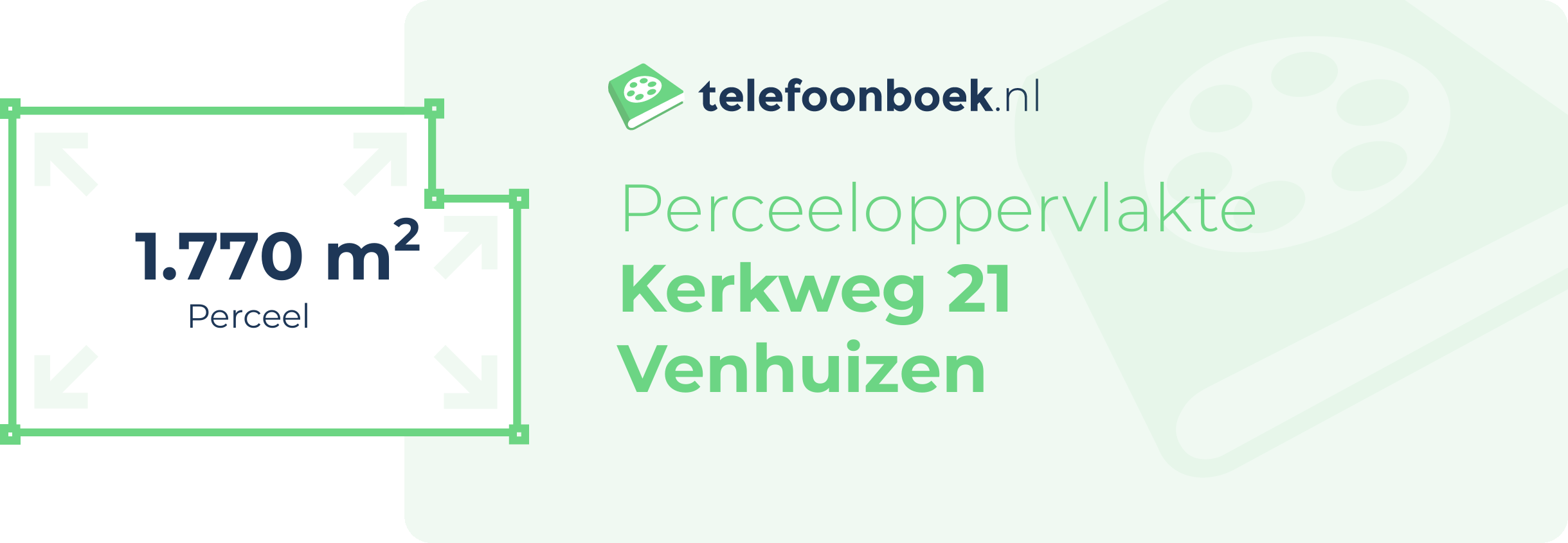 Perceeloppervlakte Kerkweg 21 Venhuizen