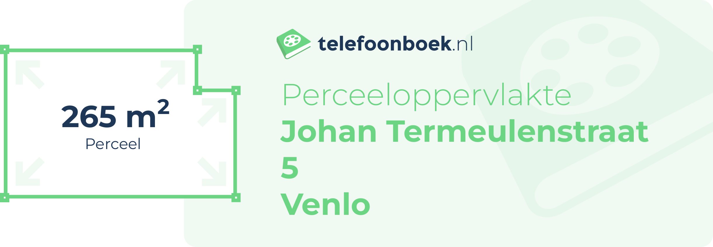 Perceeloppervlakte Johan Termeulenstraat 5 Venlo