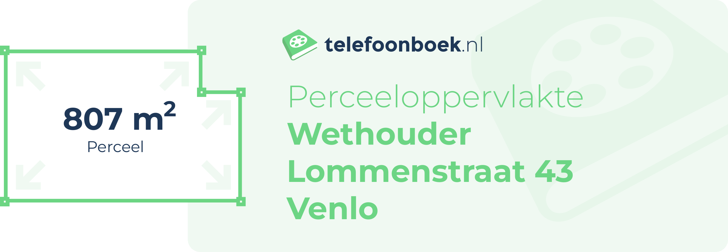 Perceeloppervlakte Wethouder Lommenstraat 43 Venlo