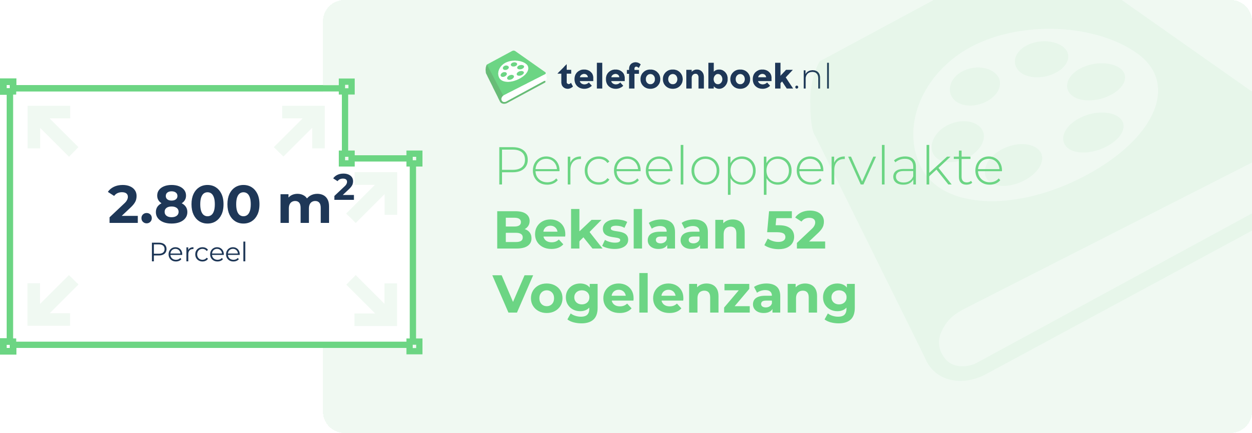 Perceeloppervlakte Bekslaan 52 Vogelenzang