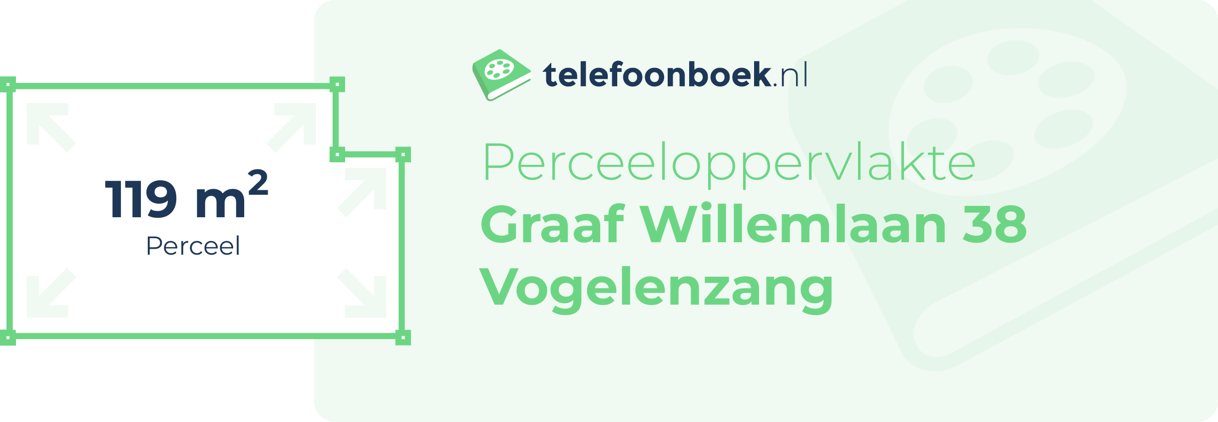 Perceeloppervlakte Graaf Willemlaan 38 Vogelenzang