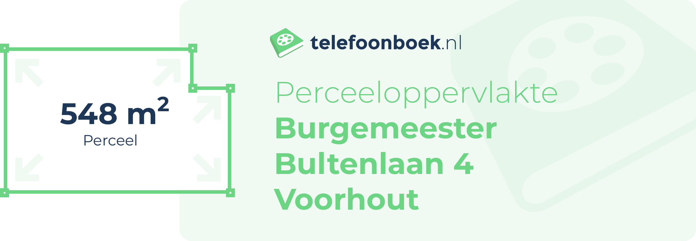 Perceeloppervlakte Burgemeester Bultenlaan 4 Voorhout