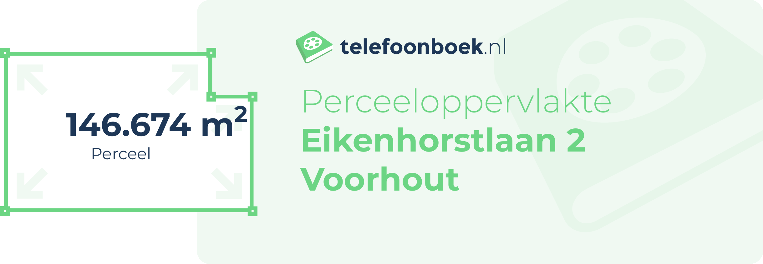 Perceeloppervlakte Eikenhorstlaan 2 Voorhout