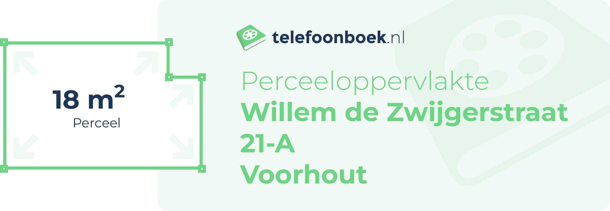 Perceeloppervlakte Willem De Zwijgerstraat 21-A Voorhout