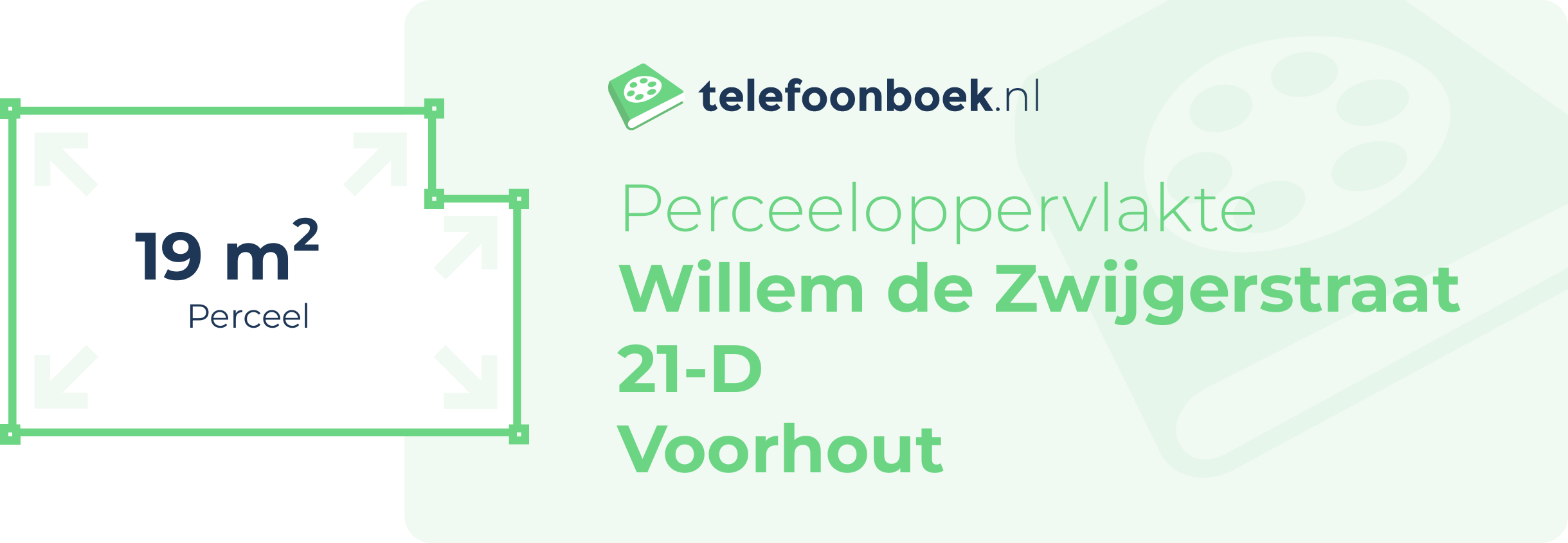 Perceeloppervlakte Willem De Zwijgerstraat 21-D Voorhout