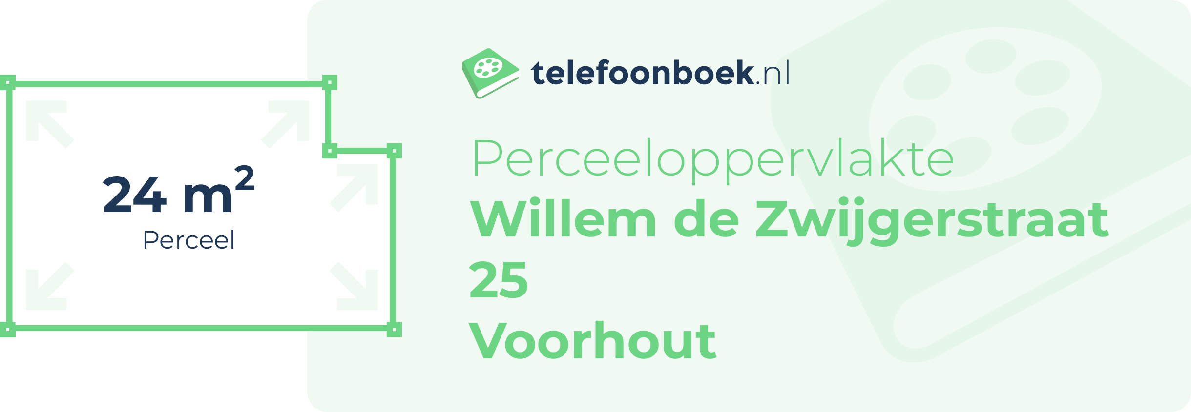 Perceeloppervlakte Willem De Zwijgerstraat 25 Voorhout