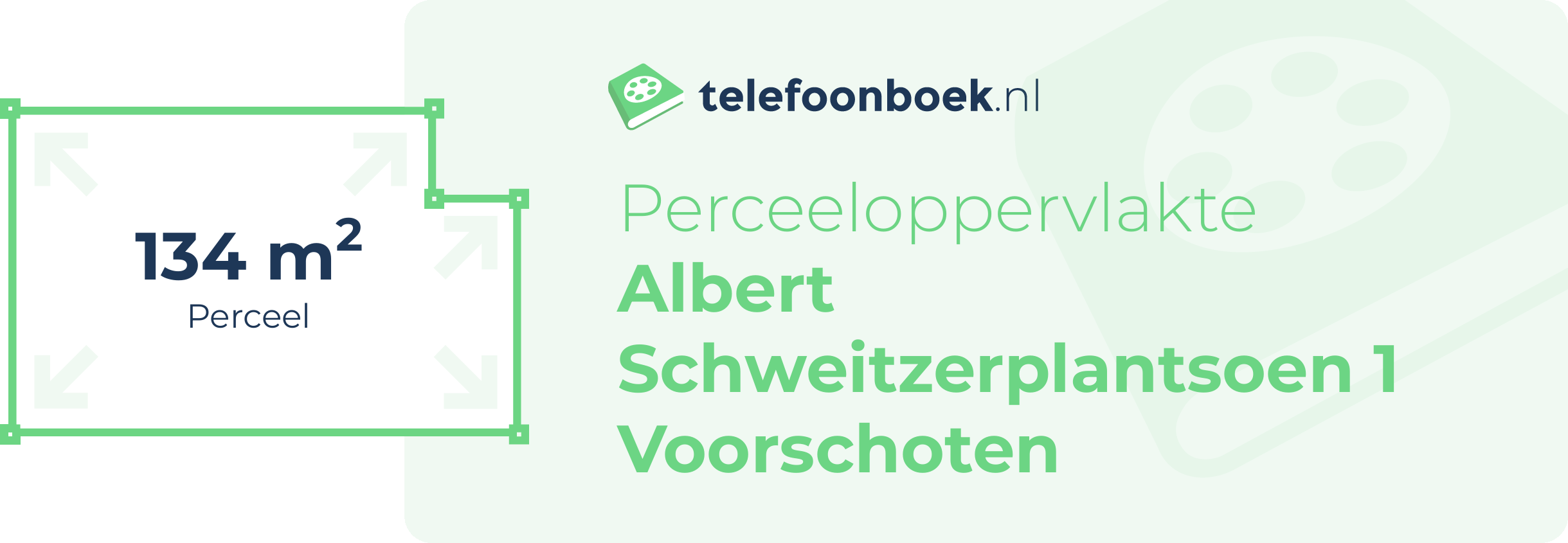 Perceeloppervlakte Albert Schweitzerplantsoen 1 Voorschoten