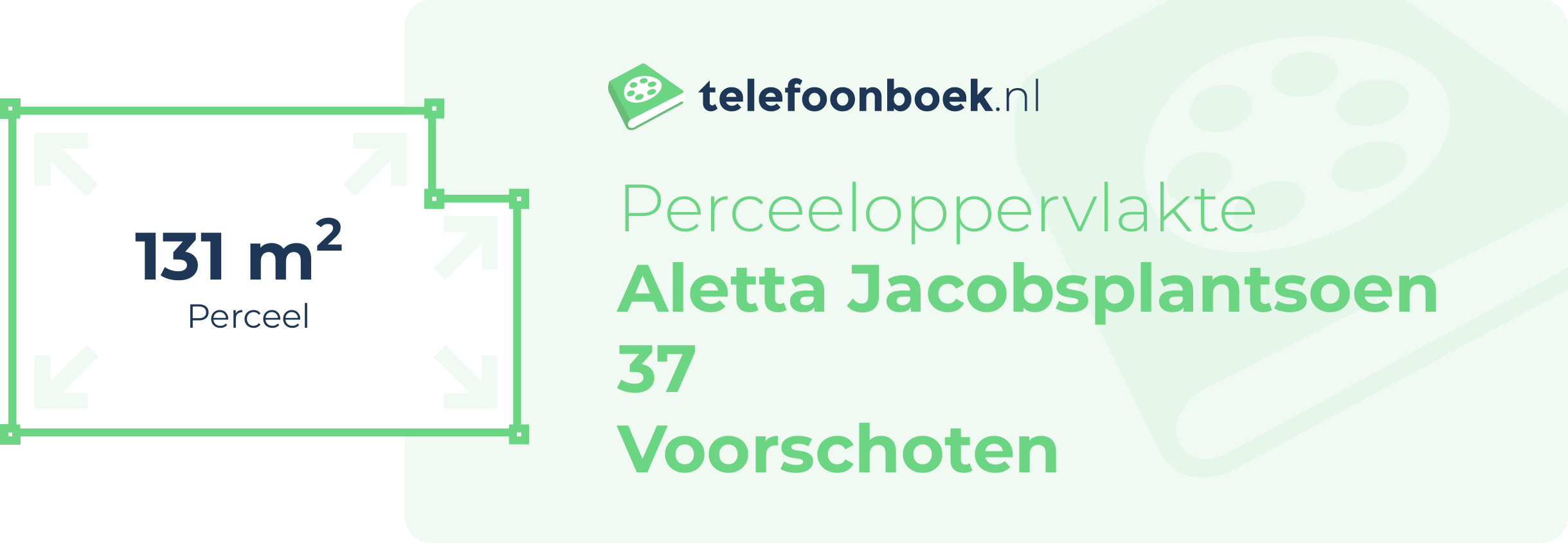 Perceeloppervlakte Aletta Jacobsplantsoen 37 Voorschoten