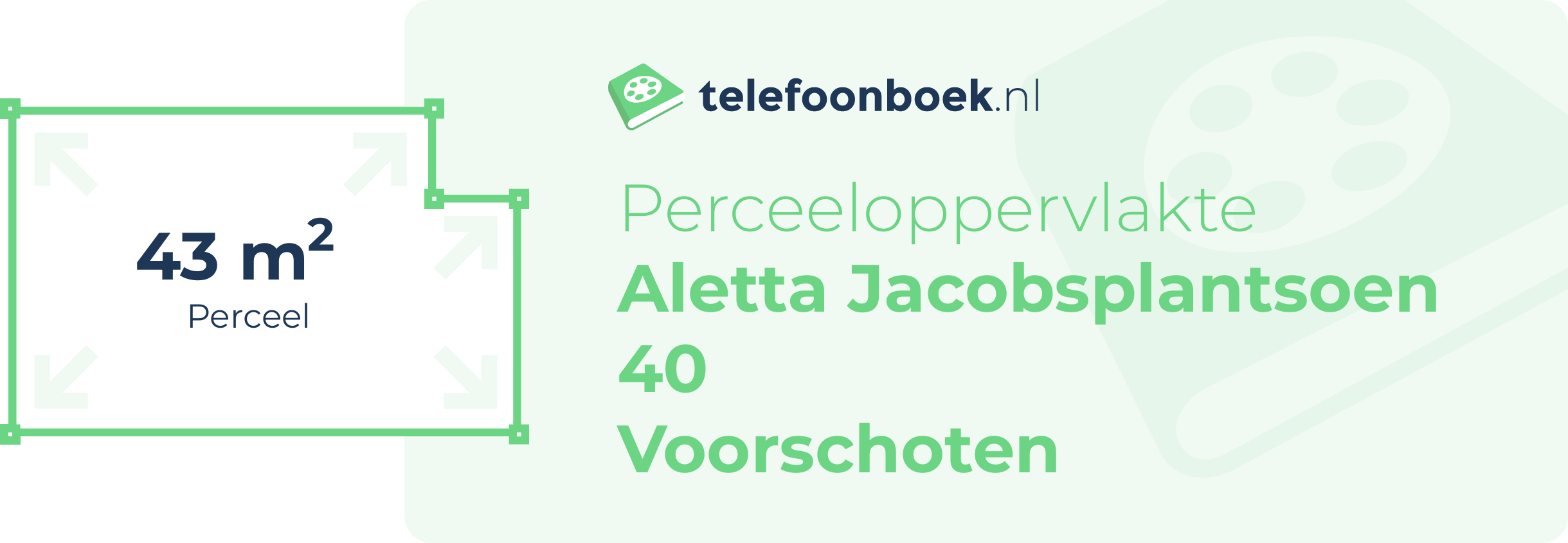 Perceeloppervlakte Aletta Jacobsplantsoen 40 Voorschoten