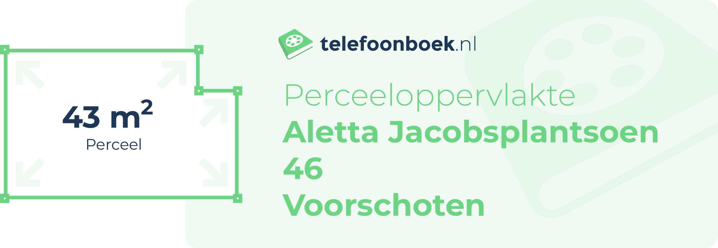 Perceeloppervlakte Aletta Jacobsplantsoen 46 Voorschoten