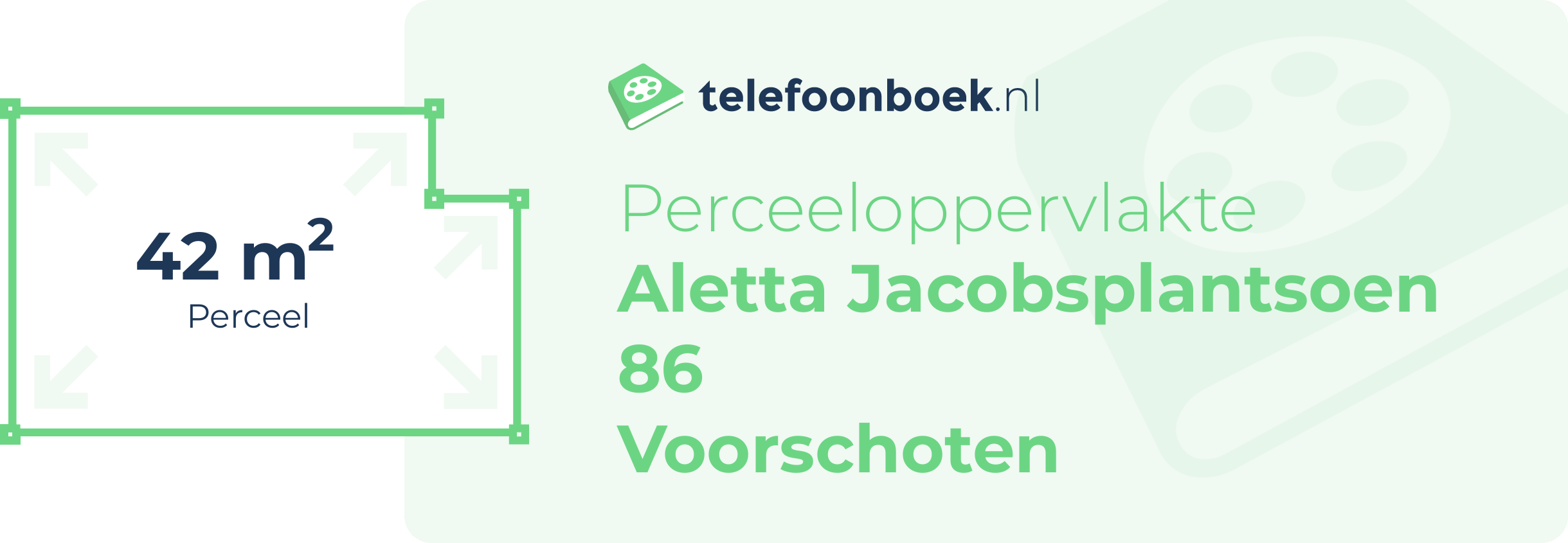 Perceeloppervlakte Aletta Jacobsplantsoen 86 Voorschoten