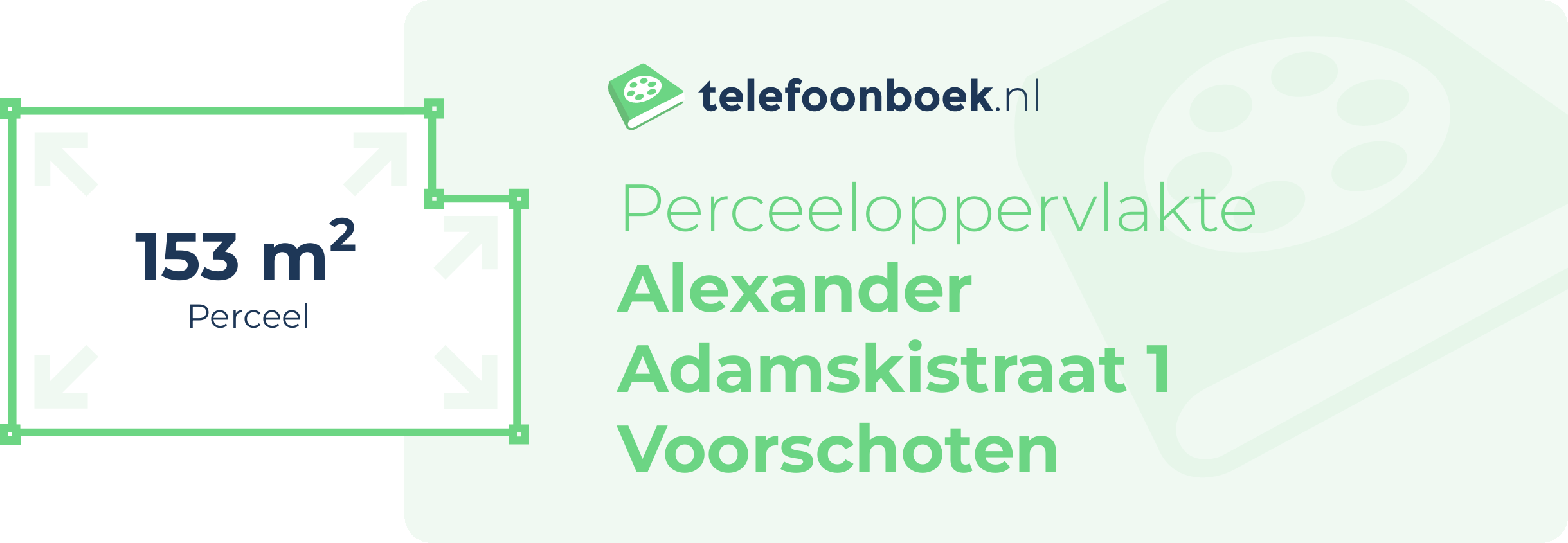 Perceeloppervlakte Alexander Adamskistraat 1 Voorschoten