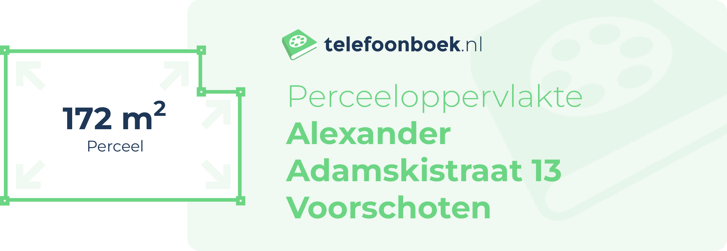 Perceeloppervlakte Alexander Adamskistraat 13 Voorschoten