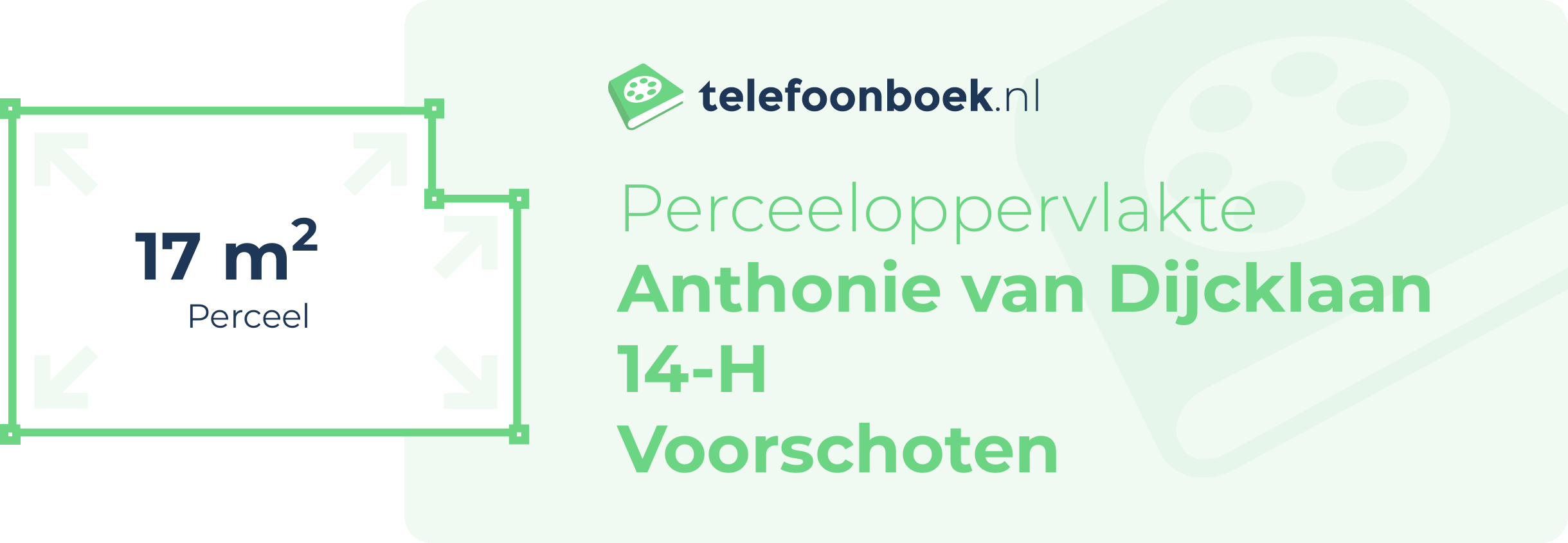 Perceeloppervlakte Anthonie Van Dijcklaan 14-H Voorschoten