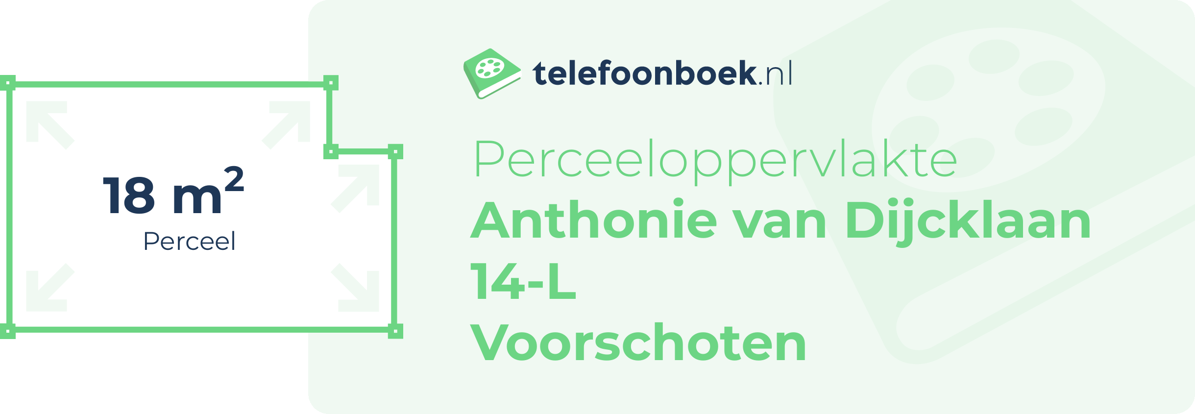 Perceeloppervlakte Anthonie Van Dijcklaan 14-L Voorschoten