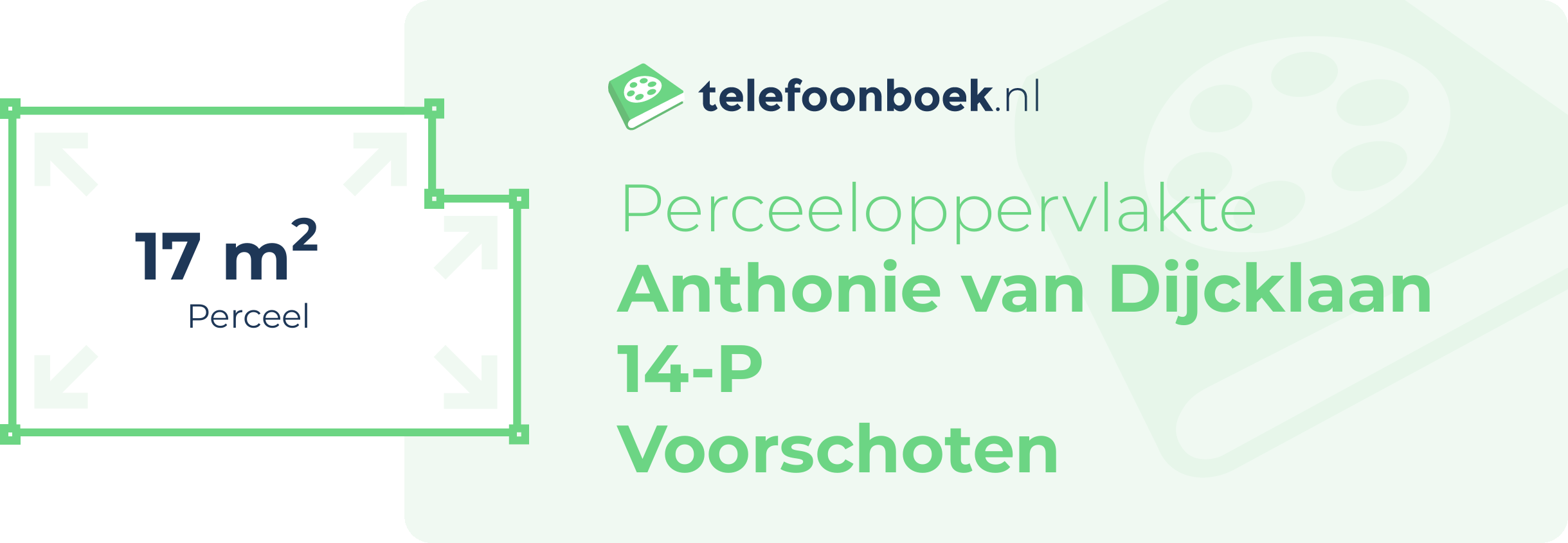 Perceeloppervlakte Anthonie Van Dijcklaan 14-P Voorschoten