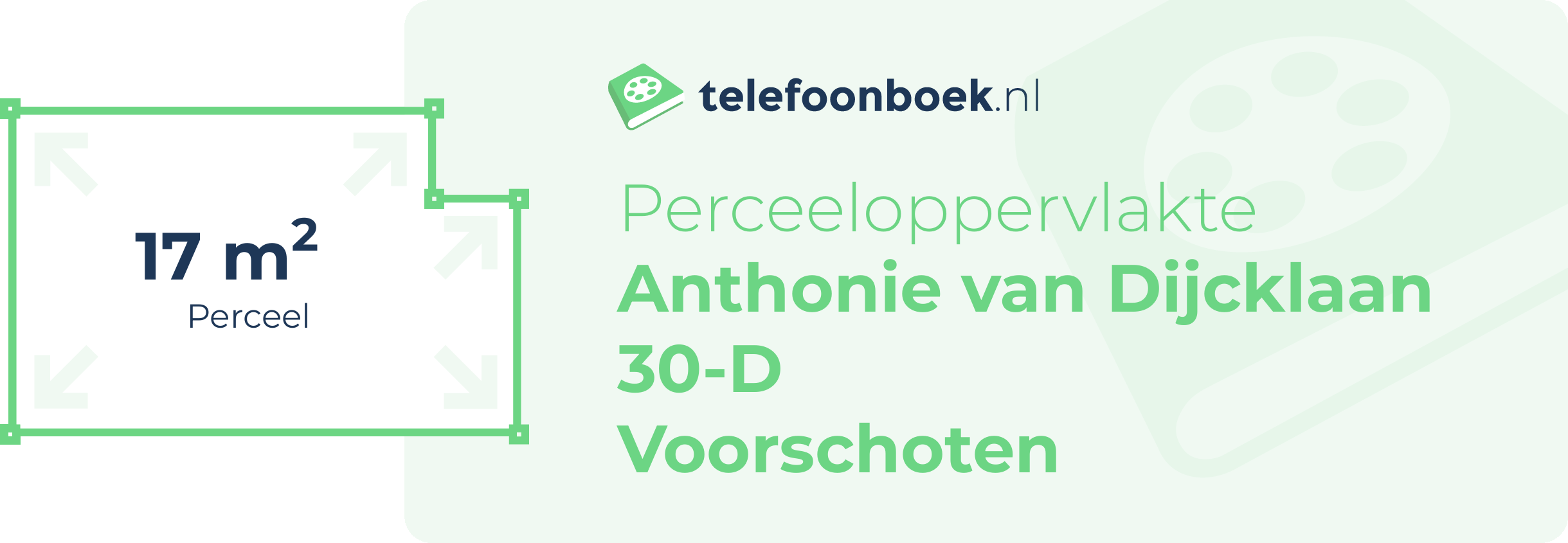 Perceeloppervlakte Anthonie Van Dijcklaan 30-D Voorschoten