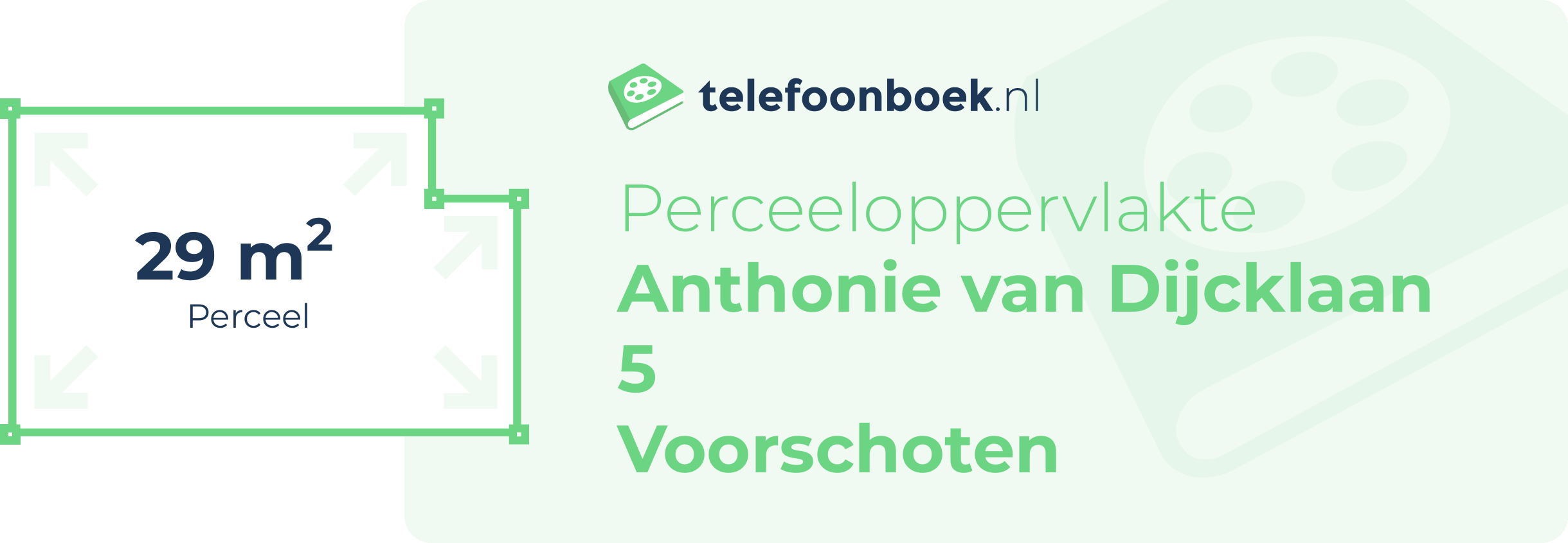 Perceeloppervlakte Anthonie Van Dijcklaan 5 Voorschoten