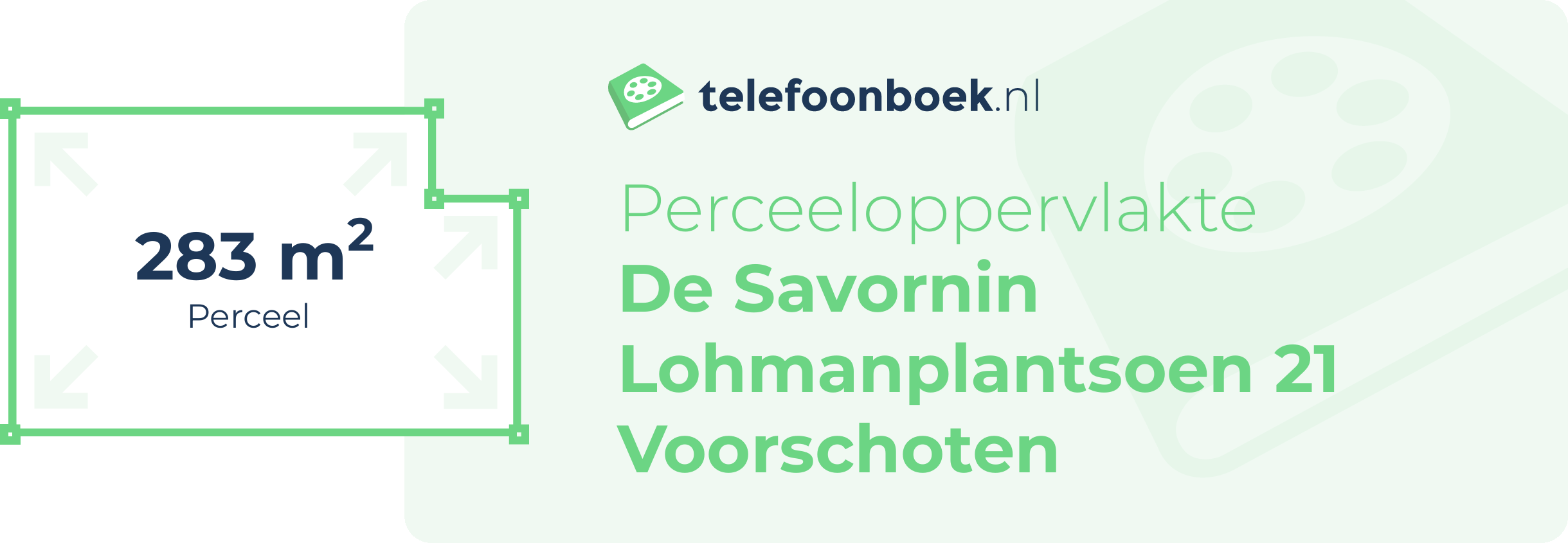 Perceeloppervlakte De Savornin Lohmanplantsoen 21 Voorschoten