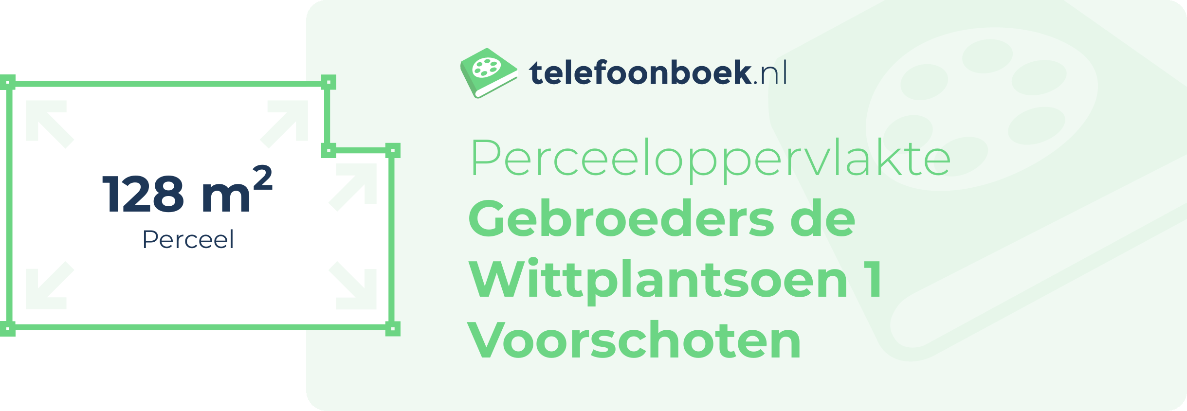 Perceeloppervlakte Gebroeders De Wittplantsoen 1 Voorschoten