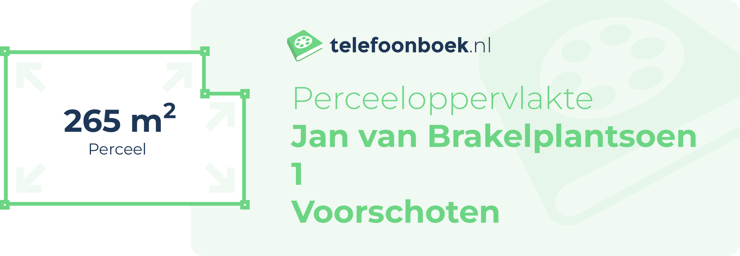 Perceeloppervlakte Jan Van Brakelplantsoen 1 Voorschoten