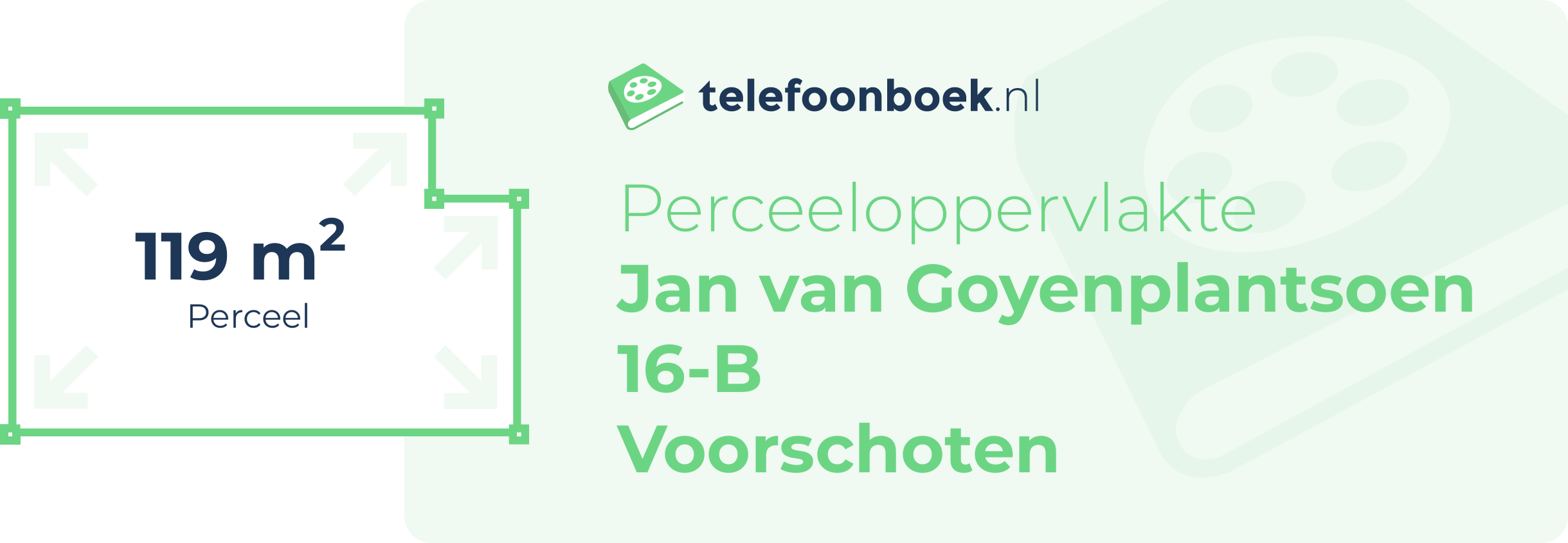 Perceeloppervlakte Jan Van Goyenplantsoen 16-B Voorschoten