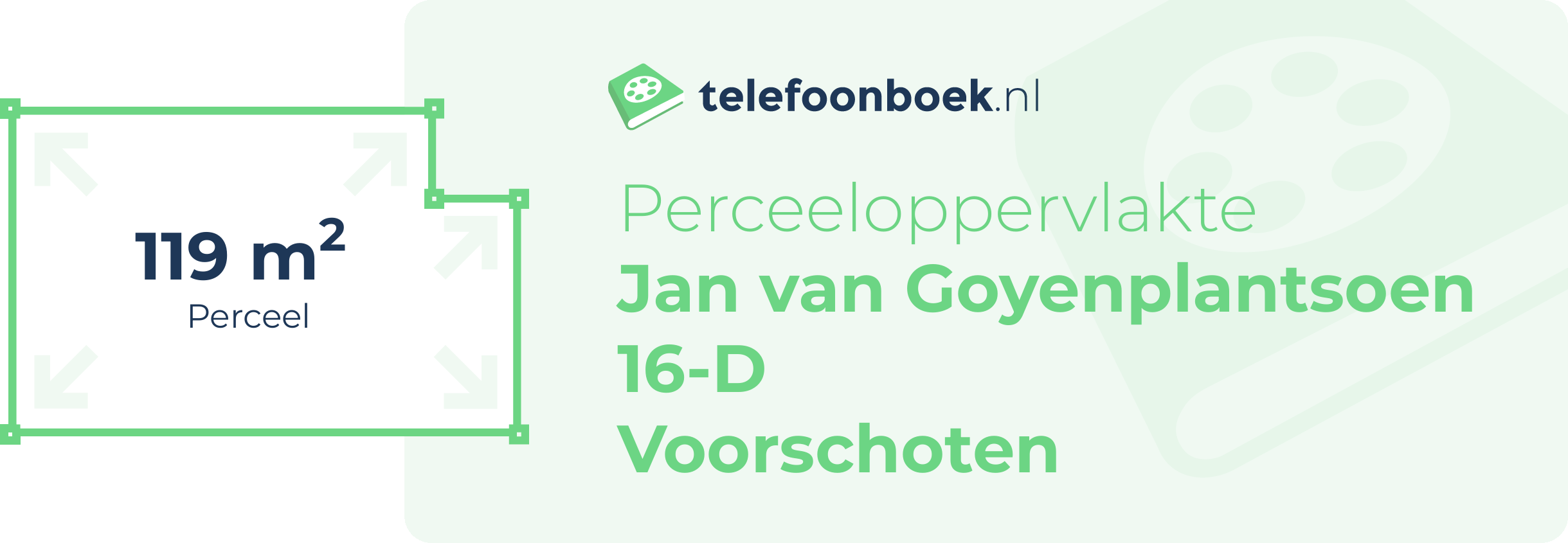 Perceeloppervlakte Jan Van Goyenplantsoen 16-D Voorschoten