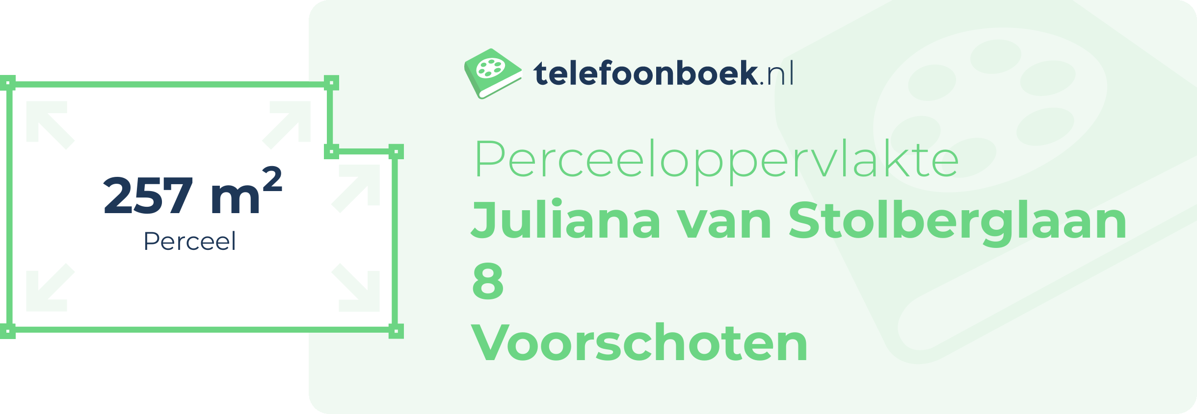 Perceeloppervlakte Juliana Van Stolberglaan 8 Voorschoten