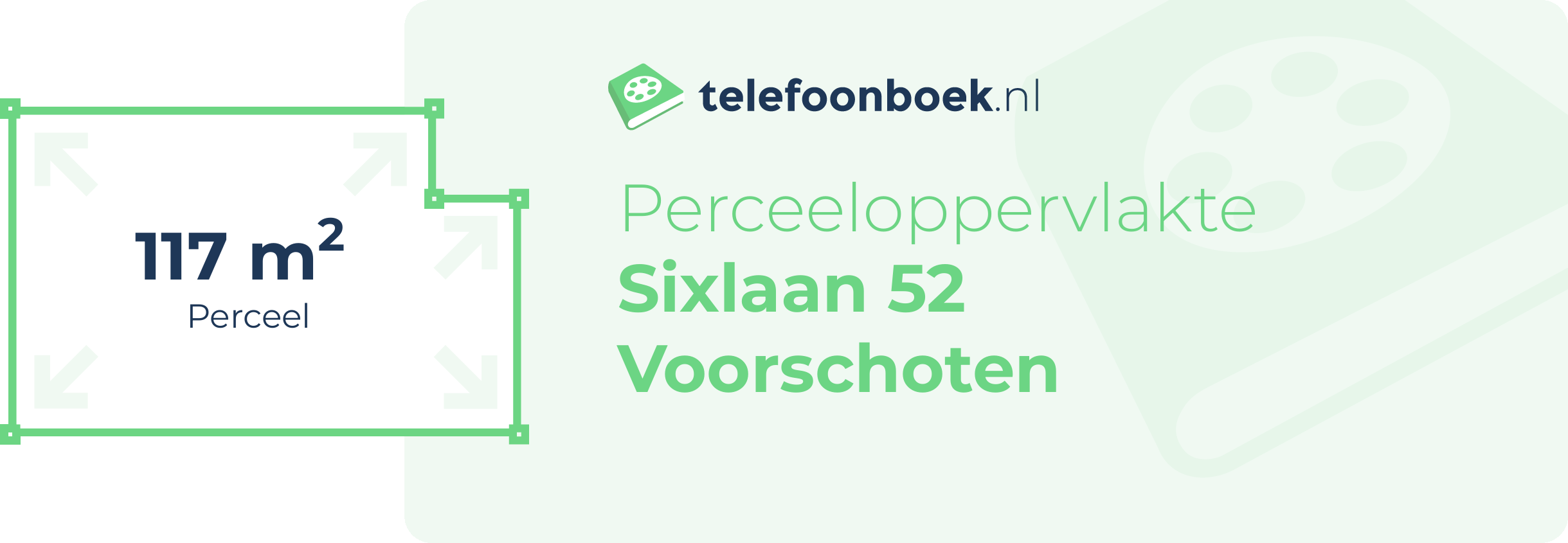 Perceeloppervlakte Sixlaan 52 Voorschoten